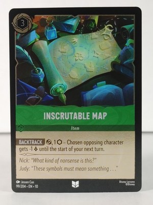 Inscrutable Map - Foil - Whispers in the Well - Lorcana #99 -T