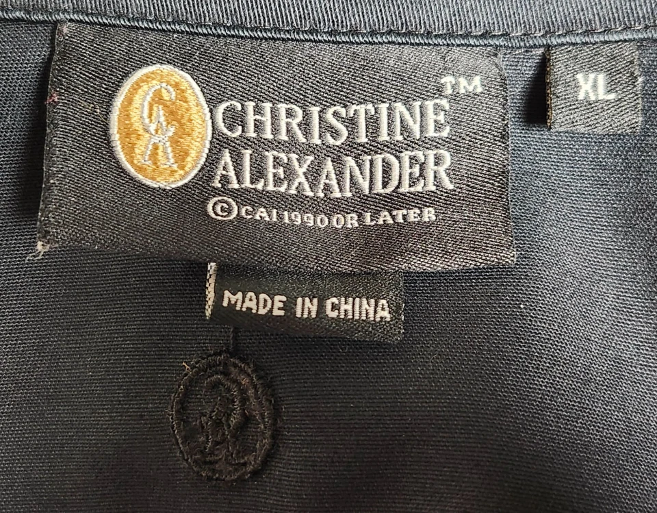 Chaqueta de mezclilla negra adornada Christine Alexander para mujer talla XL DE COLECCIÓN Foto 4 de 4