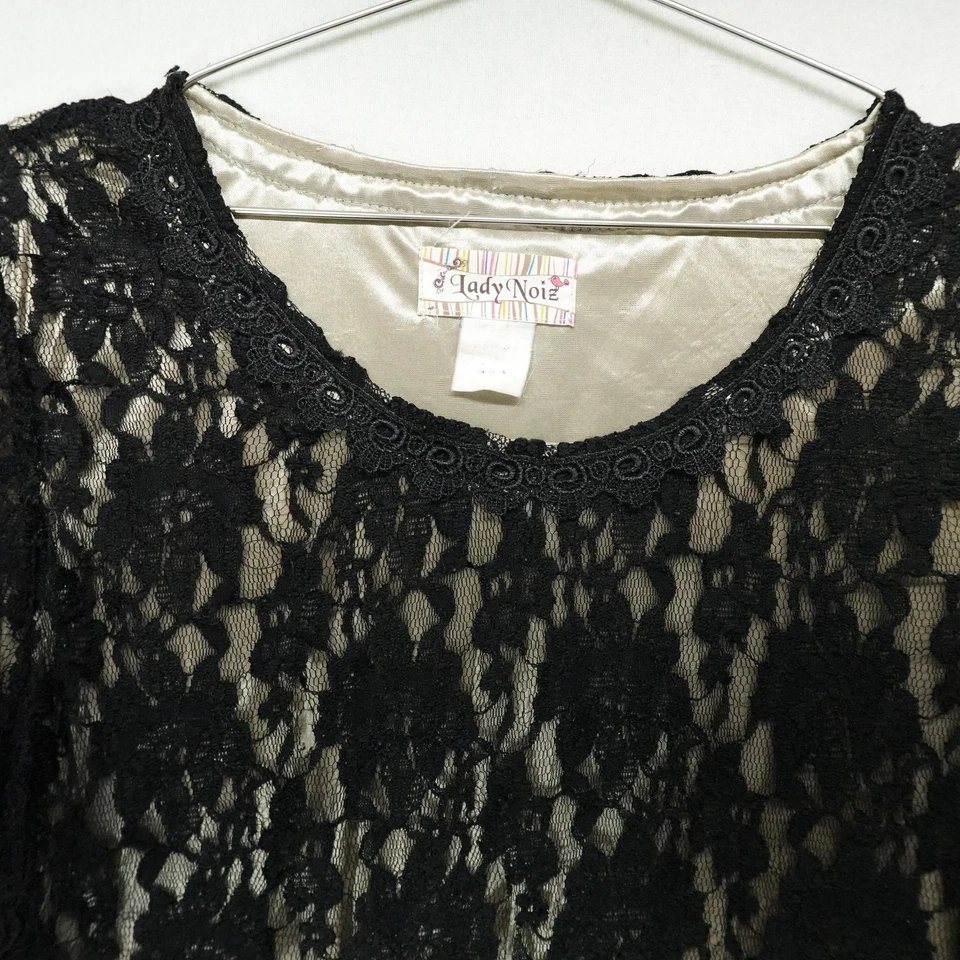 Camisa De Colección Dama Noiz Negra Encaje Volantes Manga Campana Capricho Bruja Foto 2 de 4