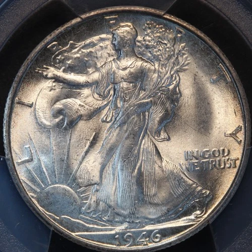 1946 S Walking Liberty Half Dollar, PCGS MS66, Spectacular Gem, Radiant S Mint!