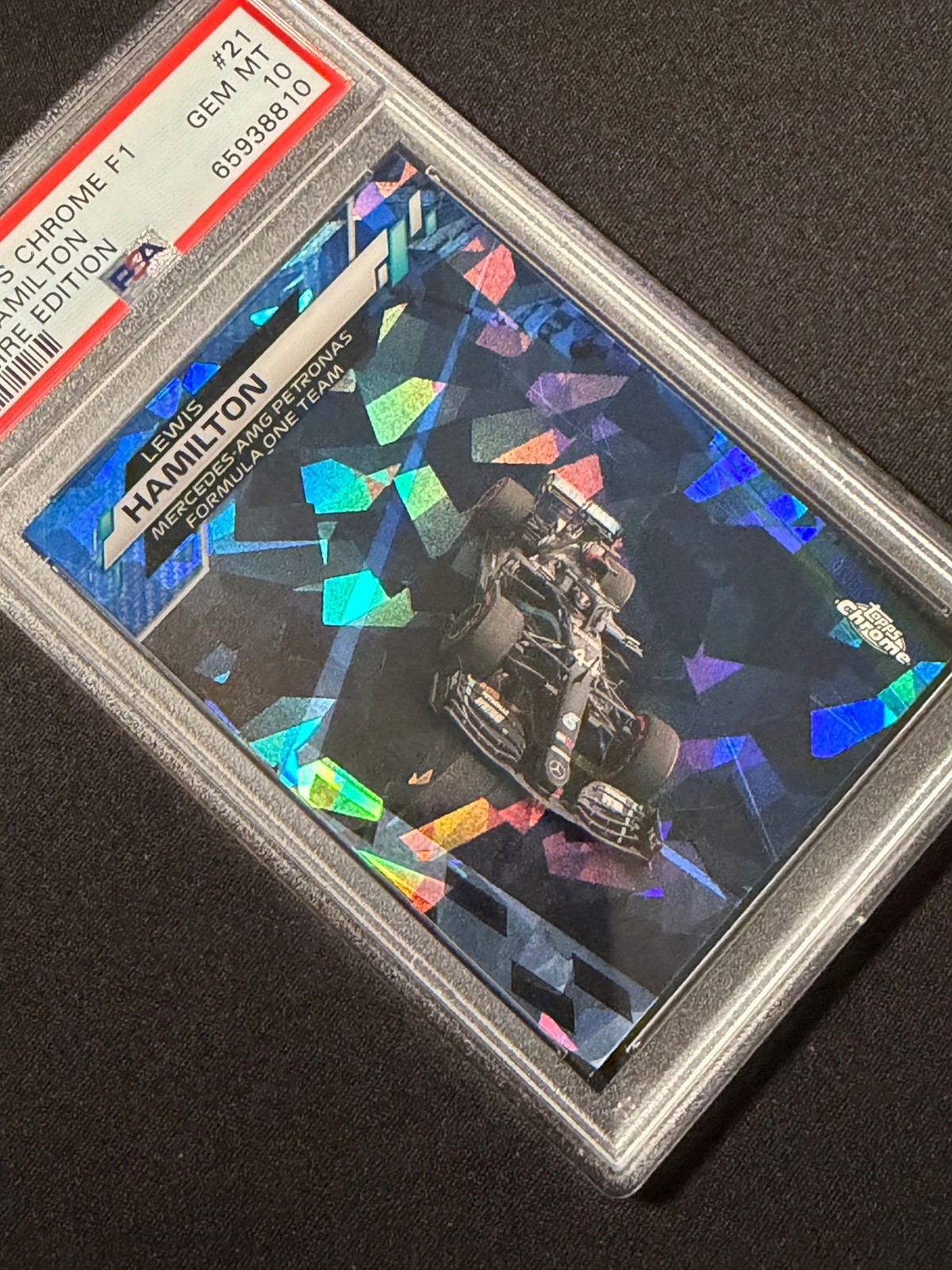 2020 TOPPS CHROME FORMULA 1 SAPPHIRE EDITION #21 LEWIS HAMILTON PSA 10 view 2