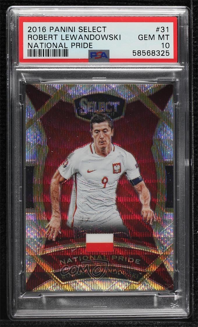 2016-17 Panini Select National Pride Robert Lewandowski #31 PSA 10 GEM MT 08c9