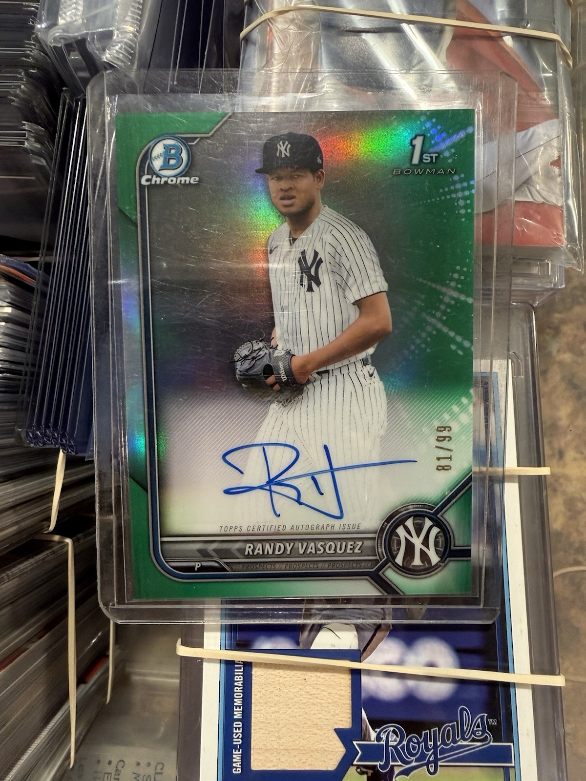 2022 Bowman - Chrome Auto Randy Vasquez #CPA-RV Green Refractor /99 (AU, RC)