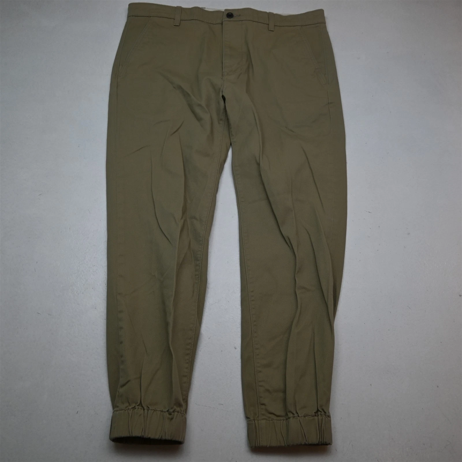 Levis 36x32 Khaki 19495 Slim Cotton Twill Joggers Mens Pants