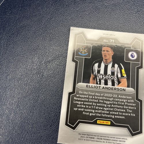 Elliot Anderson 2023-24 Panini Prizm Premier League Orange Mosaic - Picture 3 of 3