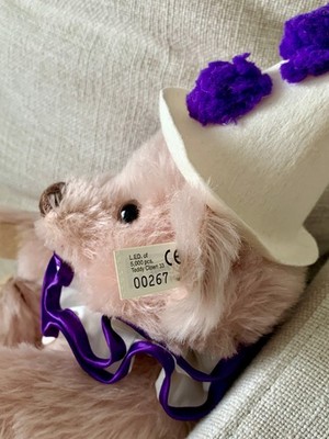 Steiff Pink Mohair Teddy Clown 1926 Bear 1999 Replica Limited to