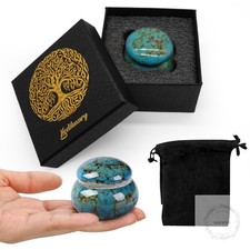 Small Urns for Human Ashes Keepsake,Ceramic Small Cremation Urn for Ashes for Wo