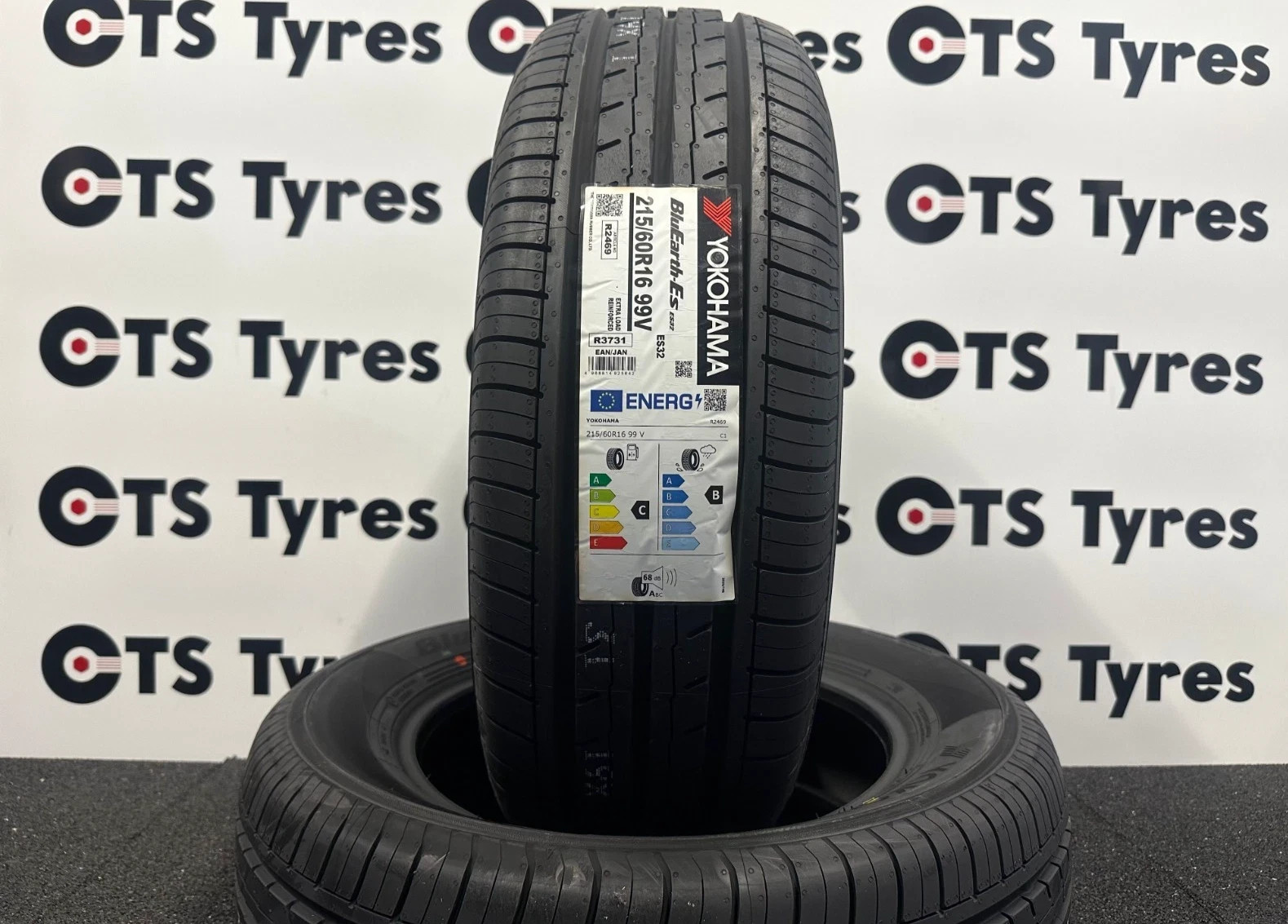 2 X 215/60R16 Yokohama Blu-EarthES ES32 New Tyres 99V XL *B WET GRIP* 215 60 16