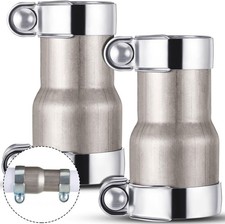 2 Pcs Exhaust Adapter with Clamp for Many Car Types (2-2.5 Inch)
