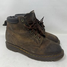 Vtg Dr. Martens 939 Ben Crazy Horse Brown Leather Combat Men  s Boots UK 8 US 9