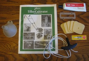 Mantis Tiller Parts  Air Filter Grease Gasket Pull Cord Manual Spark Plug Funnel