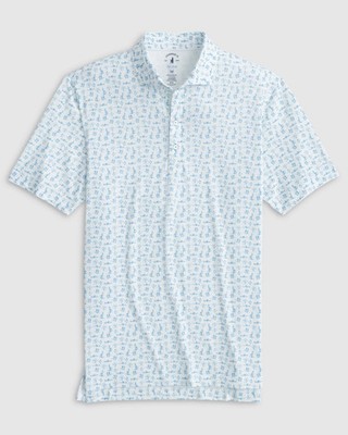 johnnie-O Herd Printed Top Shelf Performance Polo Biarritz