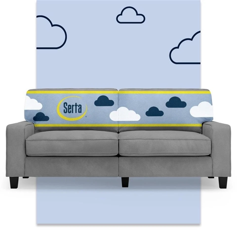 Sofá Serta Palisades 78" brazo pista con fundas extraíbles gris glacial Foto 2 de 4