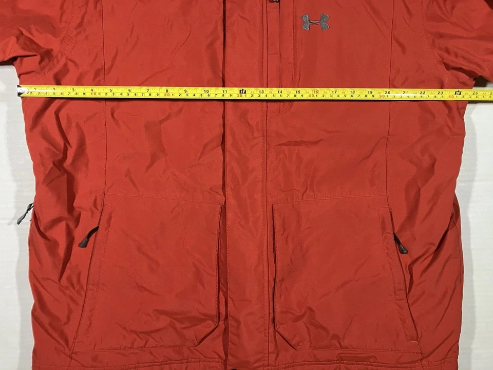 Chaqueta Under Armour Esquí Rendimiento Equipo Frío Naranja Nieve Invierno Hombres Talla L Foto 4 de 4