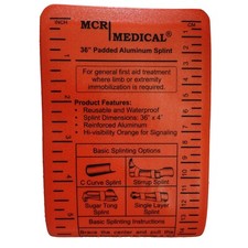 36" Aluminum Reusable, Waterproof, Splint, Single