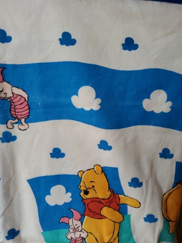 Manta Vinnie the Pooh Vintage Disney Doble Lechín Nubes Azul Hecha en EE. UU. - Imagen 4 de 9