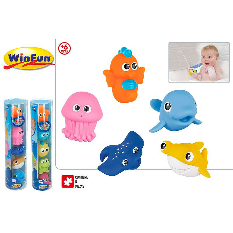 Set 5 Animales Pvc Baño 6M+ 2/S (Winfun) - Colorbaby