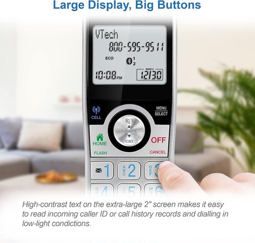 Ultimate 3-Handset Cordless Phone with 2300ft Range & Digital Answering System - Zdjęcie 12 z 16