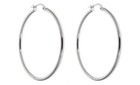 Women’s 925 Sterling Silver 65mm 2” Big Round Large Thin Hoop Snap Earrings