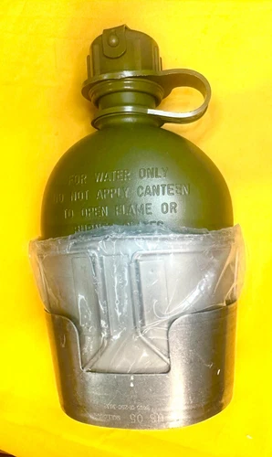 US Military Issue 3 Pc NEW 1 QT. OD Canteen & aluminum Cooker and Cup