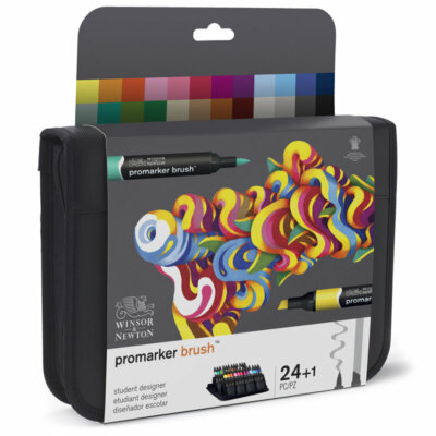 Winsor Newton Promarker Pinselmarker Student Designer Geldbörse Set, sortiert