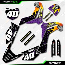 Purple Spark Graphics Kit fits 08-18 Kawasaki KLX140 KLX 140 Decals Sticker kit