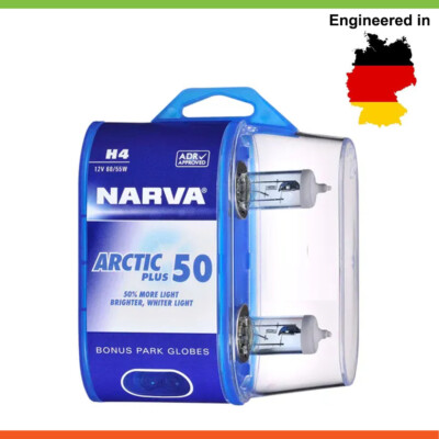NARVA H4 Globes 12V 60/55W Arctic Plus 50 2 Pack For Skoda Yeti 1.4 TSI (5L)