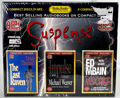 Suspense Audiobooks: The Last Raven, Impulse & Mischief-- 9 CDs