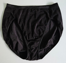 Vtg Vanity Fair Slinky Hi Waist Brief Panties Black 13-808 Women 8/46 FAST SHIP