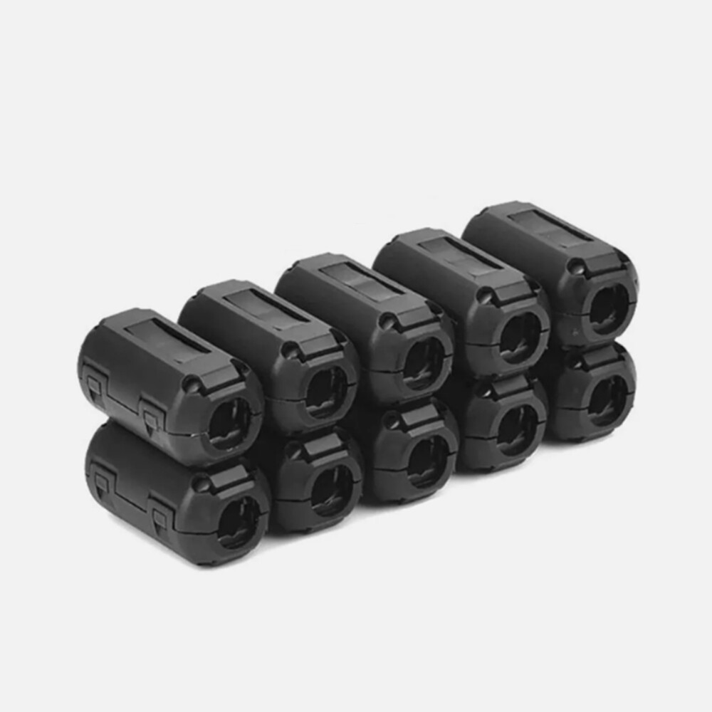Didamx 20Pcs 3.5mm Grey Clip-on Ferrite Ring Core RFI EMI Noise