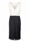 Ladies Dress Size 10 Black White Open Back Elegant Smart Occasion Wear