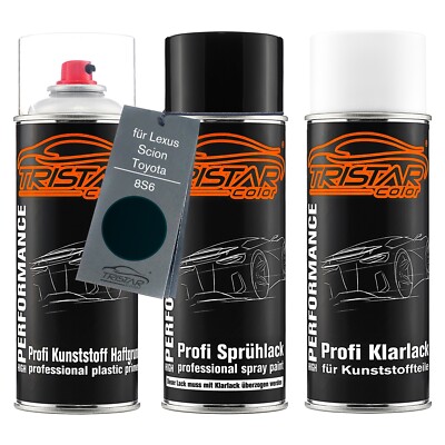Autolack Spraydosen Set für Kunststoff für Lexus Scion Toyota 8S6 Dark Blue Perl