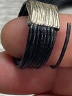 Tous Bracelet & Ring set Black Leather Strands sterling silver closure  vintage — photo 7