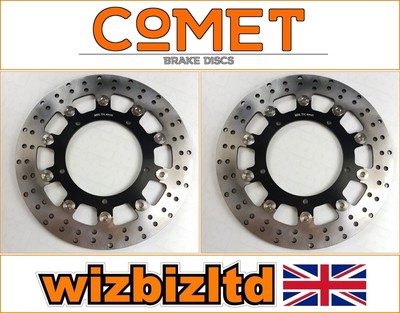 Yamaha XJ6-N Diversion 2013-2015 [Pair of Comet Front Brake Discs] [Black RF]