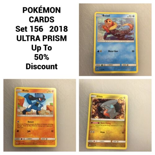 Pokemon Cards Sun & Moon Ultra Prism Set 156 2018 Select 50% Multibuy Discount - Picture 1 of 4