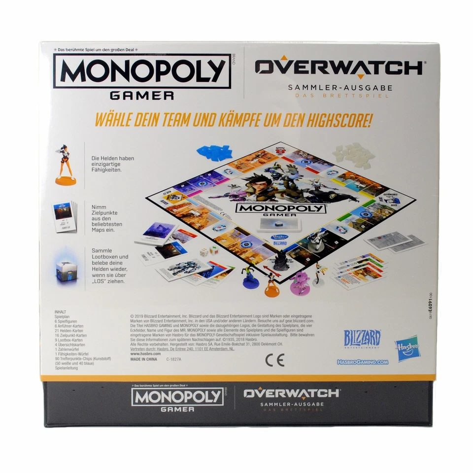 Monopoly Gamer Overwatch Juego De Mesa Juego Alemán - Imagen 3 de 4