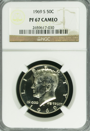 1969-S 50C (Proof) Kennedy Half Dollar NGC PF 67 Cameo - Picture 1 of 2