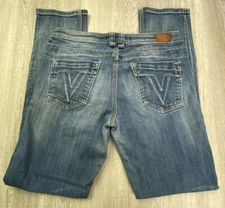 Vigoss Collection Straight Leg Jeans Juniors Size 9 Medium Wash Denim