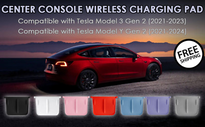 Center Console Wireless Charging Mat Tesla Model 3 2021-2023 Model Y 2021-2024