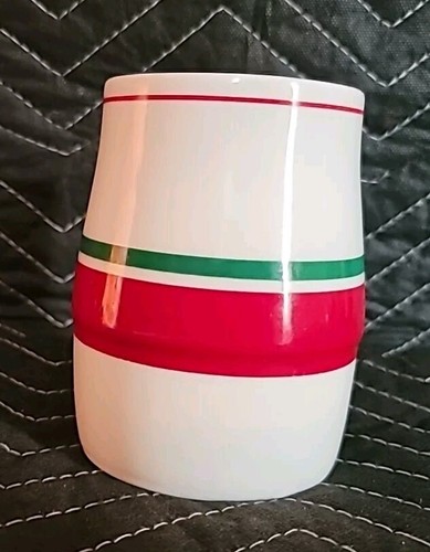 Retro Travel Style Red and Green Stripe Starbucks 16 oz Coffee Cup Mug Coffee - Picture 3 of 5