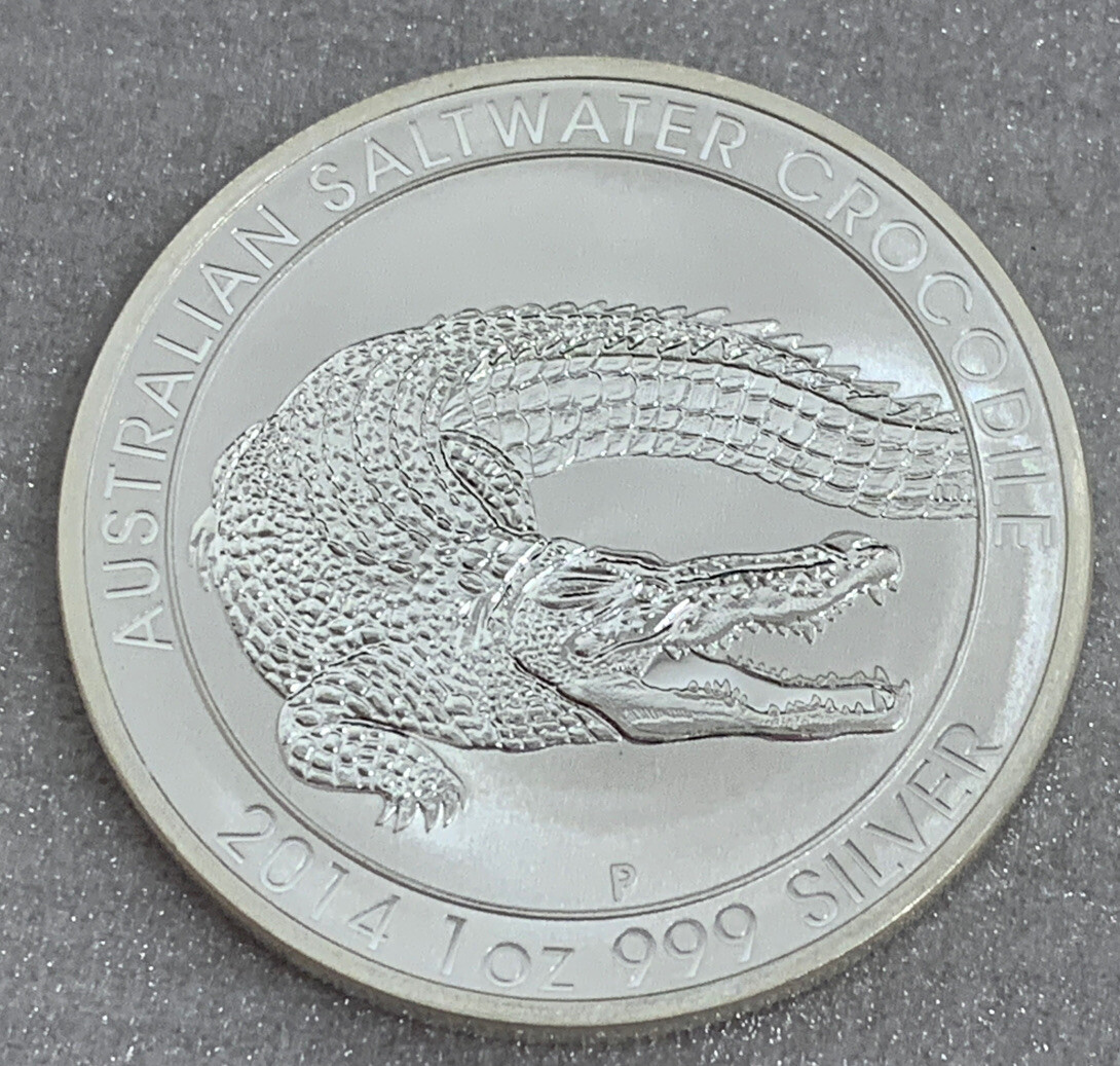 AUSTRALIA 1oz 銀貨 2014 CROCODILE .999 2014 1 oz. Australian Saltwater Crocodile coins .999 Silver