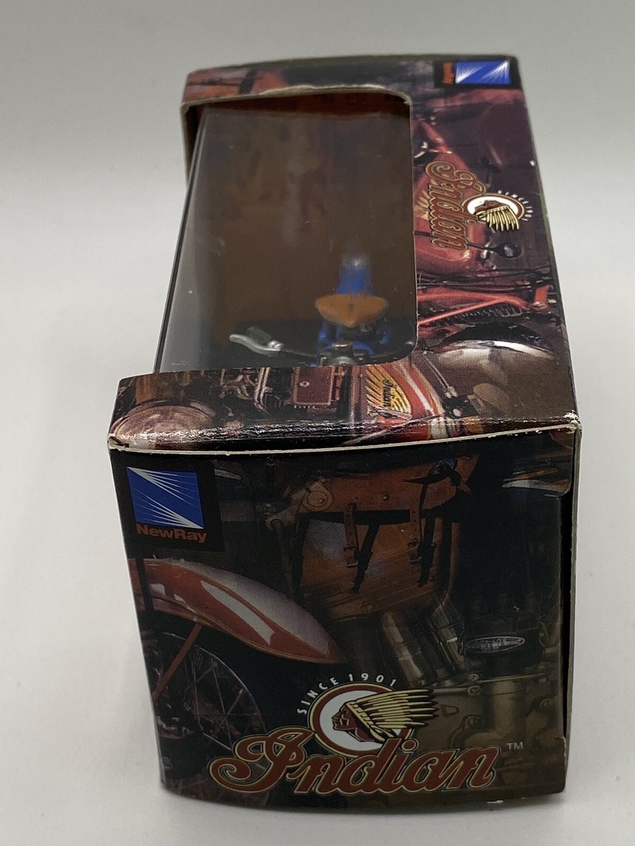 New Ray Toys Indian Scout Racer 1929 Blue Die Cast Replica 1:32