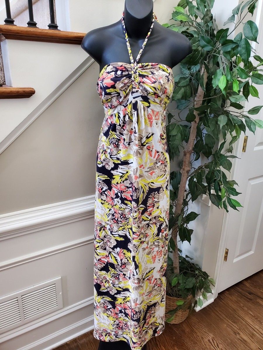 Love Fire Women's Floral Polyester Halter Neck Sleeveless Long Maxi Dress  Size S | eBay