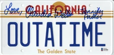 Claudia Wells Signed Back to the Future Outatime License Plate Auto Beckett