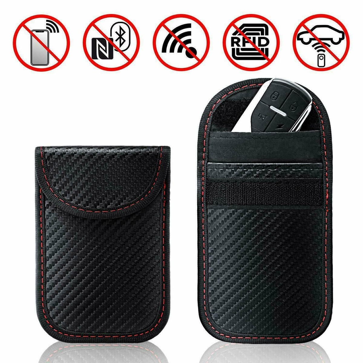 Car Key Signal Blocker Pouch - Faraday Bag To Prevent Keyless Theft, Black 3 thumbnail image