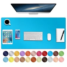 ‎Leather Desk PadNon-Slip Mouse PadWaterprooft Leather Gaming Desk MatExtende...