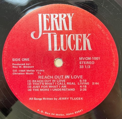 Jerry Tlucek Reach Out In Love Vinyl LP Country Gospel Private Press Melba Idaho - Picture 2 of 6