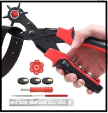 Leather Hole Punch Tool Set Belt Hole Puncher Kit Professional Puncher For Belt 