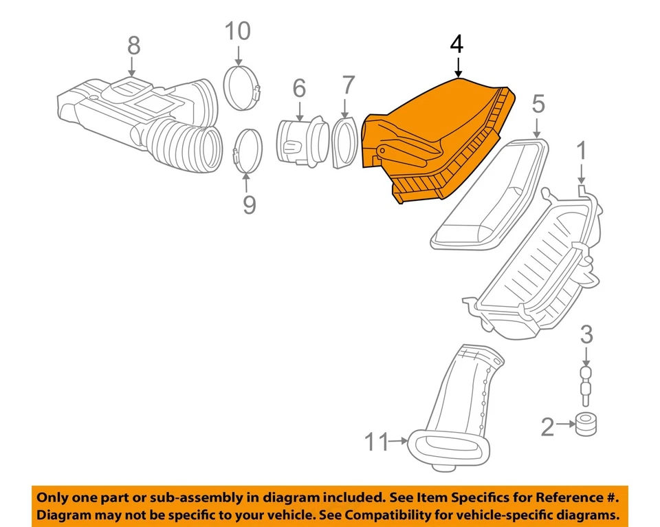Conjunto de filtro de aire usado se adapta a: Pontiac G8 2008 3,6 grado A Foto 3 de 4