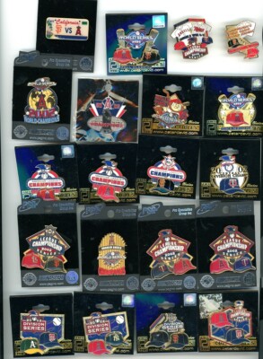 2002 Post Season Pin Choice World Series Angels Giants Twins A's Marlins Yankees